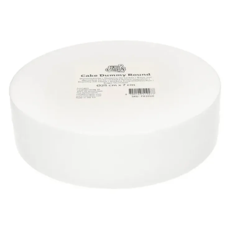 FUNCAKES Support polystyrène rond H 7 cm Ø 25 cm Best