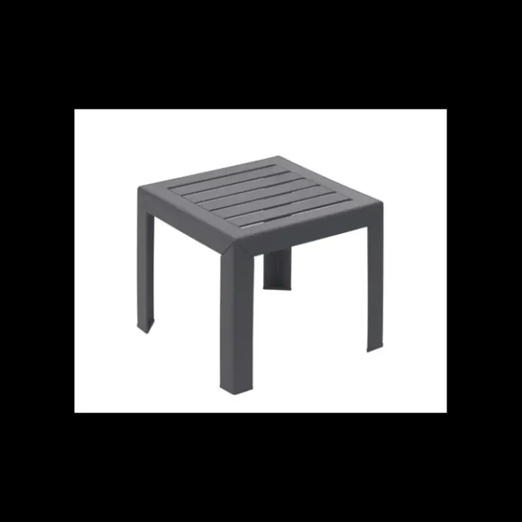 GROSFILLEX Table Basse en Résine 40 x 40 cm Anthracite Miami