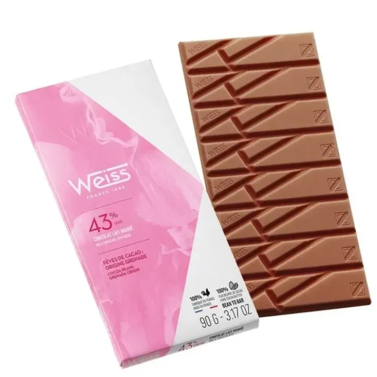 WEISS Tablette de Chocolat au Lait Mahoe 43% 90 g Online