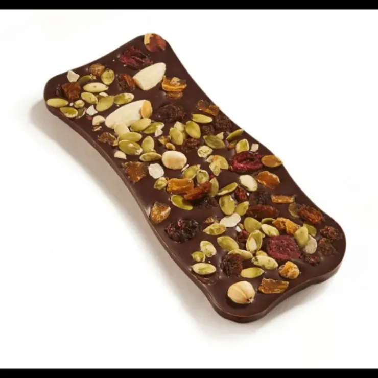 PRALIBEL Tablette de Chocolat Noir aux Fruits Secs 125 g New