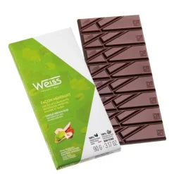 WEISS Tablette de Chocolat Noir Mendiant 64% 90 g New