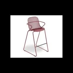 GROSFILLEX Tabouret en Acier avec Assise Résine Rouge Bossa Nova Ramatuelle 73’ Clearance