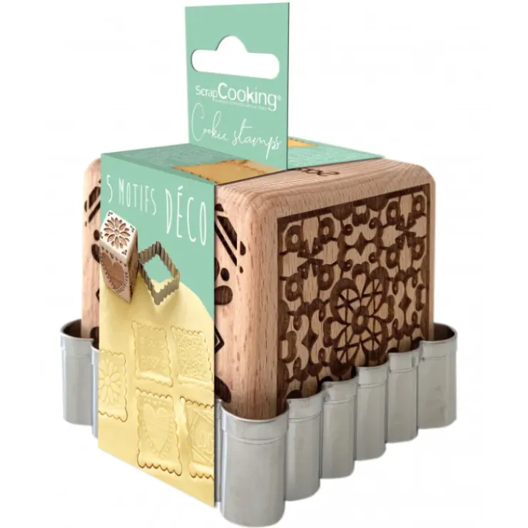 SCRAPCOOKING Tampon Biscuit Fait Maison et Emporte-Pièce