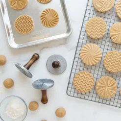 NORDIC WARE Tampons à Biscuits et Cookies Ronds Geo (x3) New
