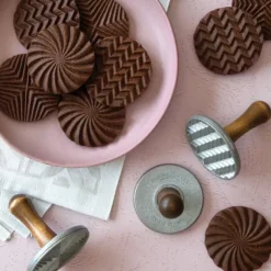 NORDIC WARE Tampons à Biscuits et Cookies Ronds Geo (x3) New