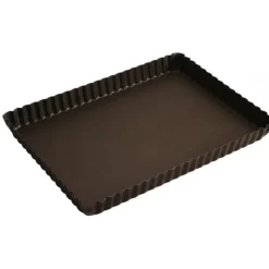 GOBEL Tarte rectangulaire bord cannelé fond fixe
