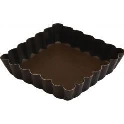 GOBEL Tartelette carrée cannelée fond fixe New