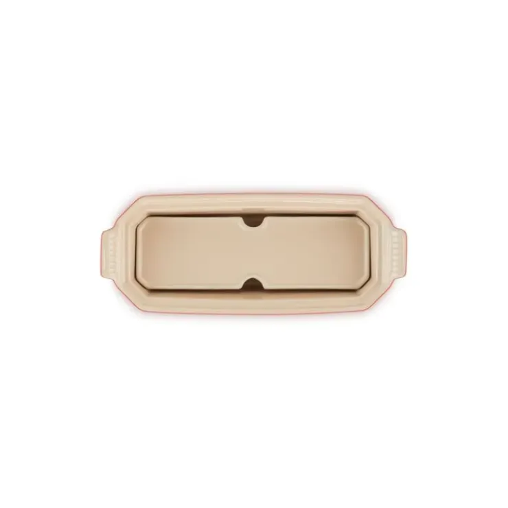 LE CREUSET Terrine Rectangulaire avec presse 28 cm Cerise céramique Outlet