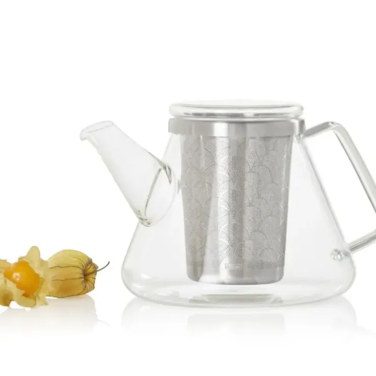 ADHOC Théière en Verre avec Filtre Inox 1 L New