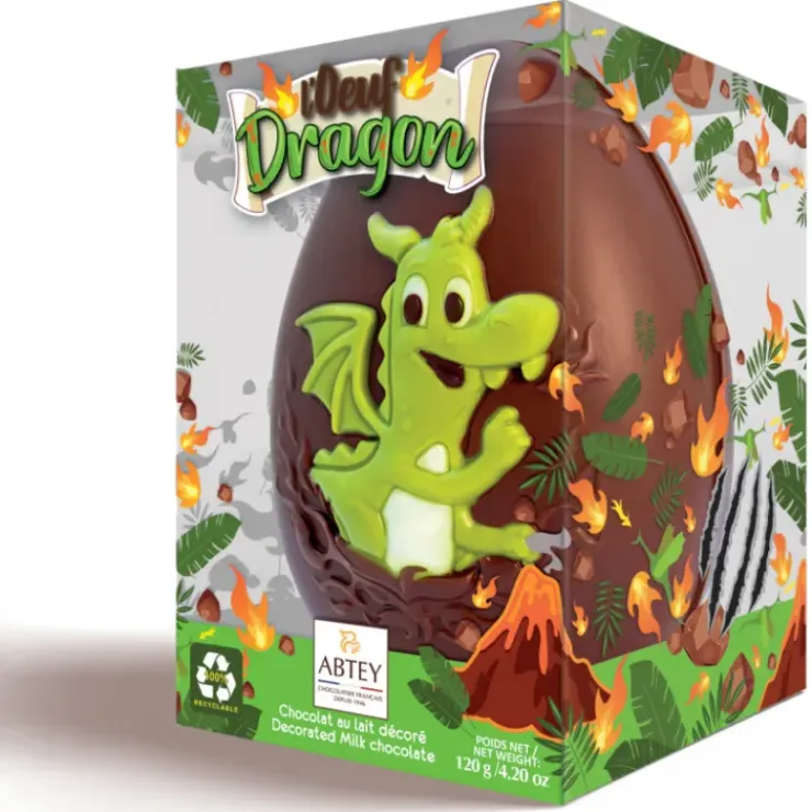 ABTEY Œuf Dragon Chocolat Au Lait 14cm 120g Outlet