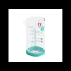 PEBBLY Verre Doseur en Verre et Silicone 200 ml Bleu New