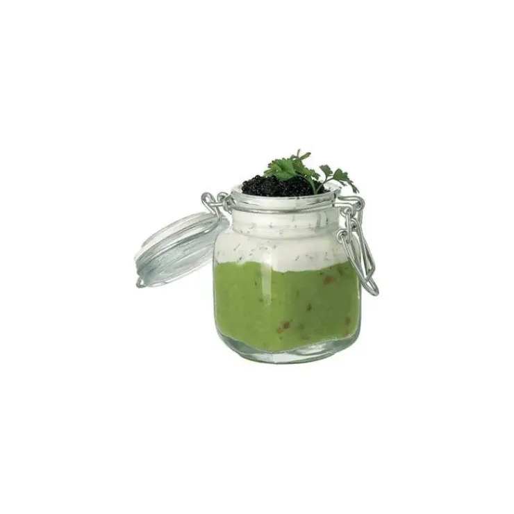 CUISINEADDICT Verrine Old School Carrée 7 cl x6 avec Couvercle Clearance