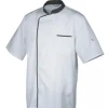 ROBUR Veste de Cuisine Mixte Blanche/Parement Gris ENERGY T.4 Outlet