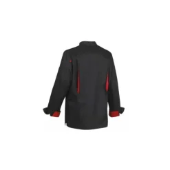 ROBUR Veste de Cuisine Mixte Noire/Rouge BOKO T.4 New