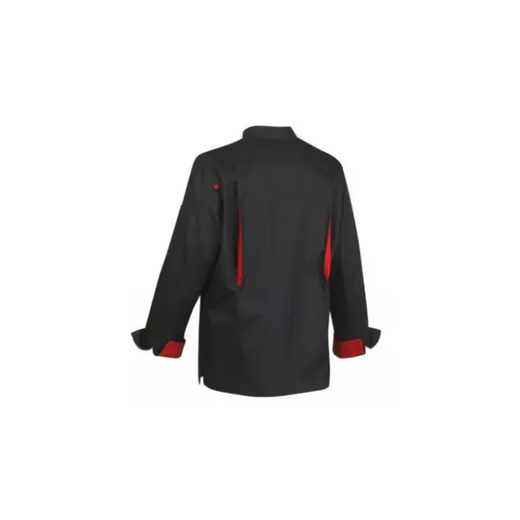 ROBUR Veste de Cuisine Mixte Noire/Rouge BOKO T.4 New