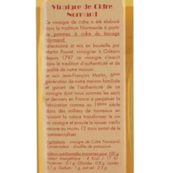 MARTIN POURET Vinaigre de Cidre Normand 50cl Sale