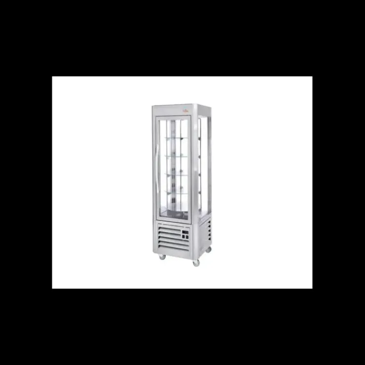 ROLLER GRILL Vitrine Réfrigérée Verticale 360 L avec 5 Plateaux Tournants Inox Clearance