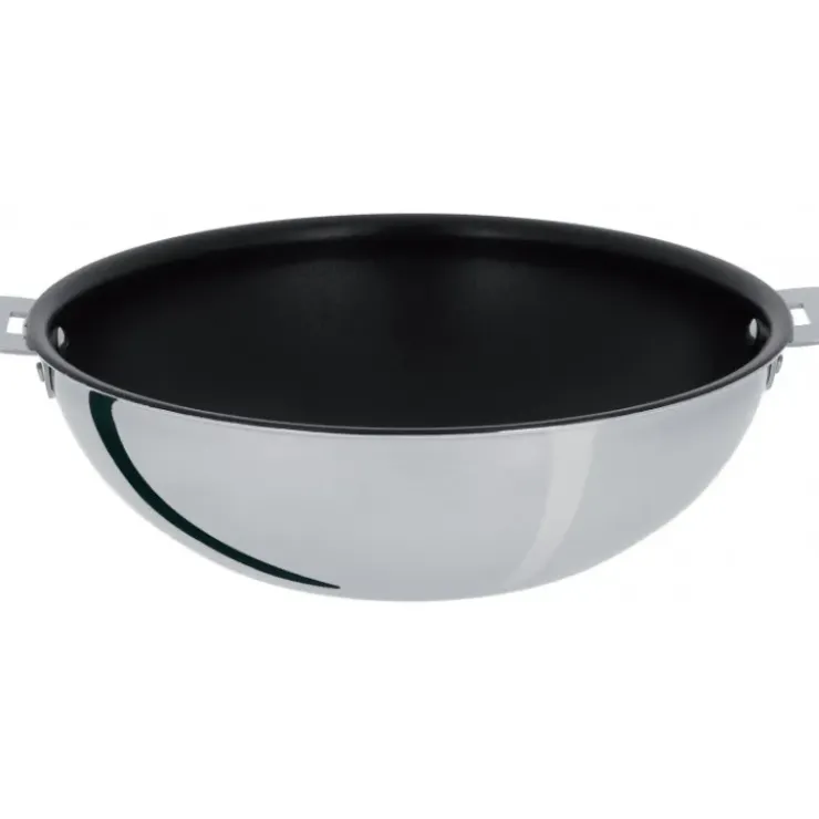 CRISTEL Wok Casteline Ø 20 cm Manche Amovible Anti-Adhésif Inox