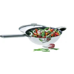 CRISTEL Wok Casteline Ø 24 cm Manche Amovible Anti-Adhésif Inox Hot