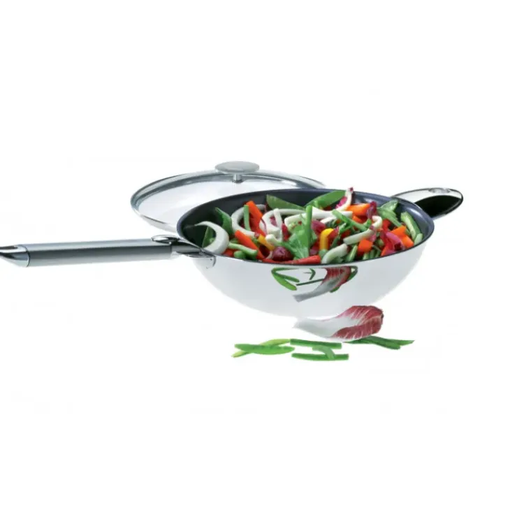 CRISTEL Wok Casteline Ø 24 cm Manche Amovible Anti-Adhésif Inox Hot