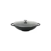 CHASSEUR Wok en Fonte 37 cm Noir Mat Discount