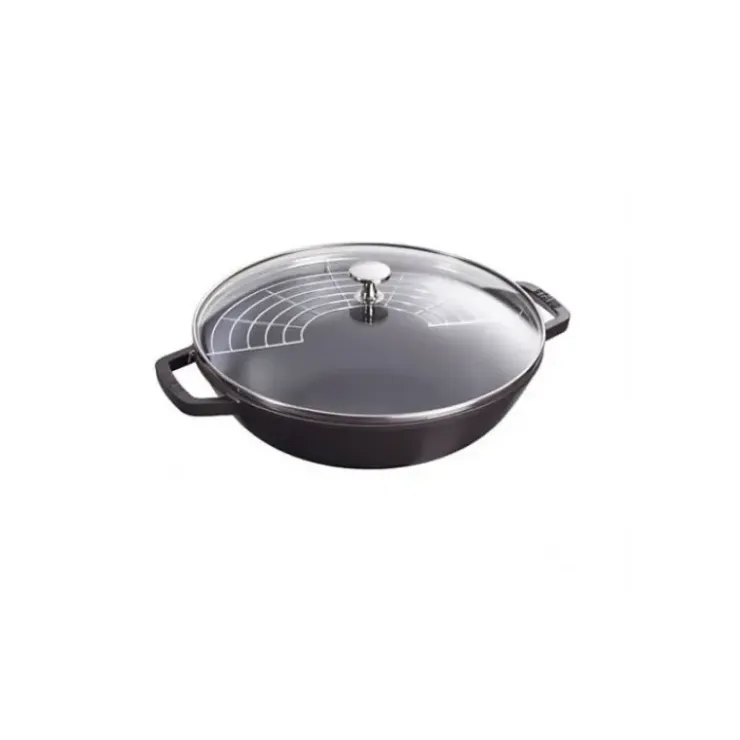 STAUB Wok en Fonte 30 cm Noir