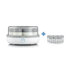 CUISINEADDICT Yaourtière 14 Pots en Verre Gris Séverin Hot